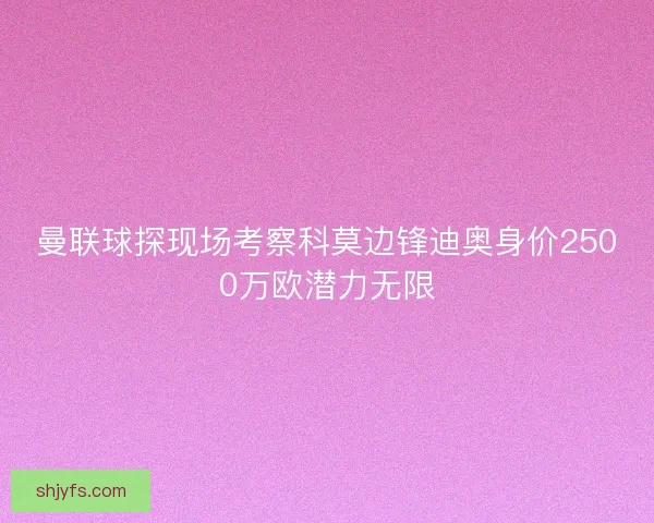 曼联球探现场考察科莫边锋迪奥身价2500万欧潜力无限